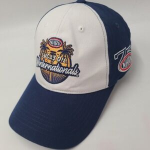 NHRA Hat Adjustable White Blue Top Eliminator Club 2026 Drag Winter Nationals
